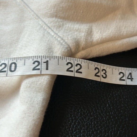 AGOLDE Tarron Mock Neck Sweatshirt Raglan Sleeve Pullover Cream Sz L NEW - Picture 11 of 14